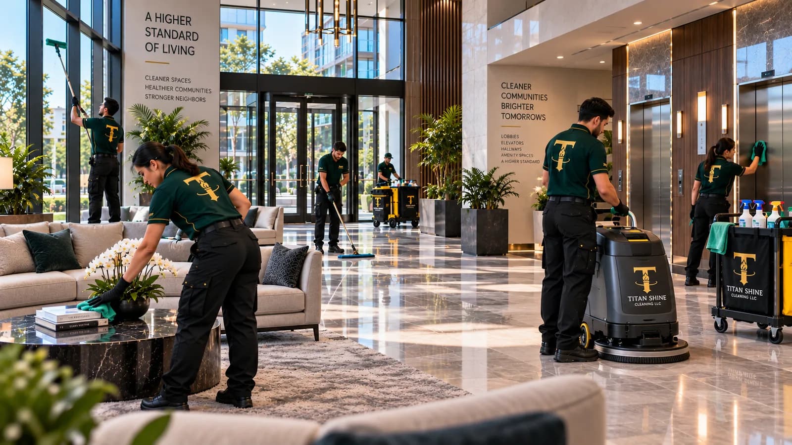 Condominiums & HOA Common Areas prepared for the next day